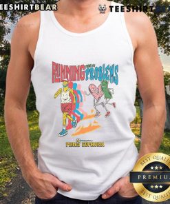 Funny Running From My Problems Retro Sport Tank Top featuring a humorous design perfect for fitness and casual wear.