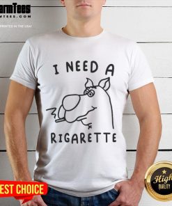 Funny Scooby-Doo I Need A Rigarette T-Shirt featuring a playful cartoon design of Scooby-Doo longing for a smoke.