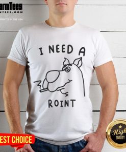 Alt Text: Funny Scooby-Doo I Need A Roint T-Shirt featuring Scooby with a humorous expression, perfect for cartoon fans.