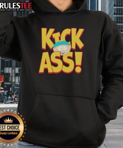 Funny South Park Cartman Kick Ass hoodie featuring vibrant graphics of Cartman in a playful pose, perfect for fans.