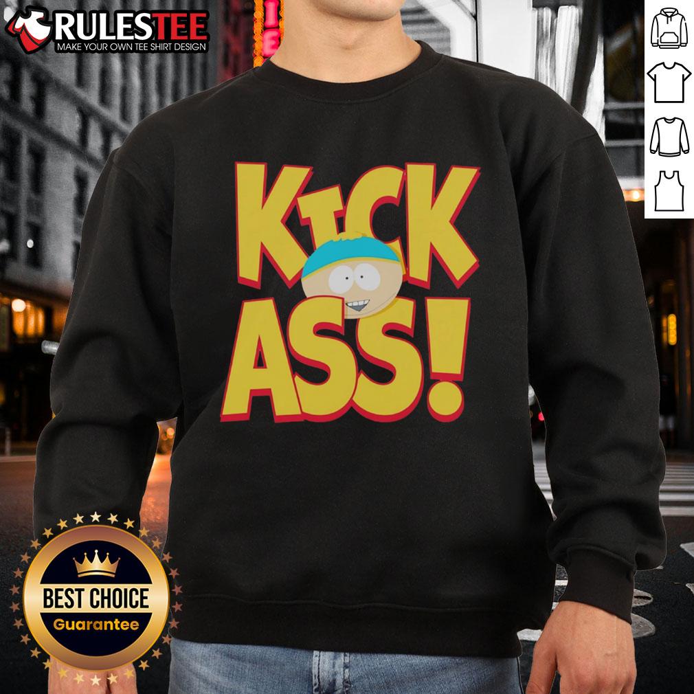 Funny South Park Cartman Kick Ass Sweatshirt Funny South Park Cartman Kick Ass sweatshirt featuring vibrant graphics of Cartman in a playful pose, perfect for fans.