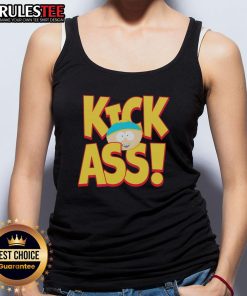 Funny South Park Cartman Kick Ass tank top featuring vibrant graphic design and humorous cartoon character illustration.
