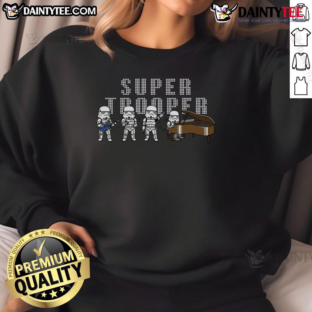 Funny Star Wars Supertrooper Storm Trooper Band Sweatshirt Funny Star Wars Supertrooper Storm Trooper Band sweatshirt featuring playful design for fans of the franchise.