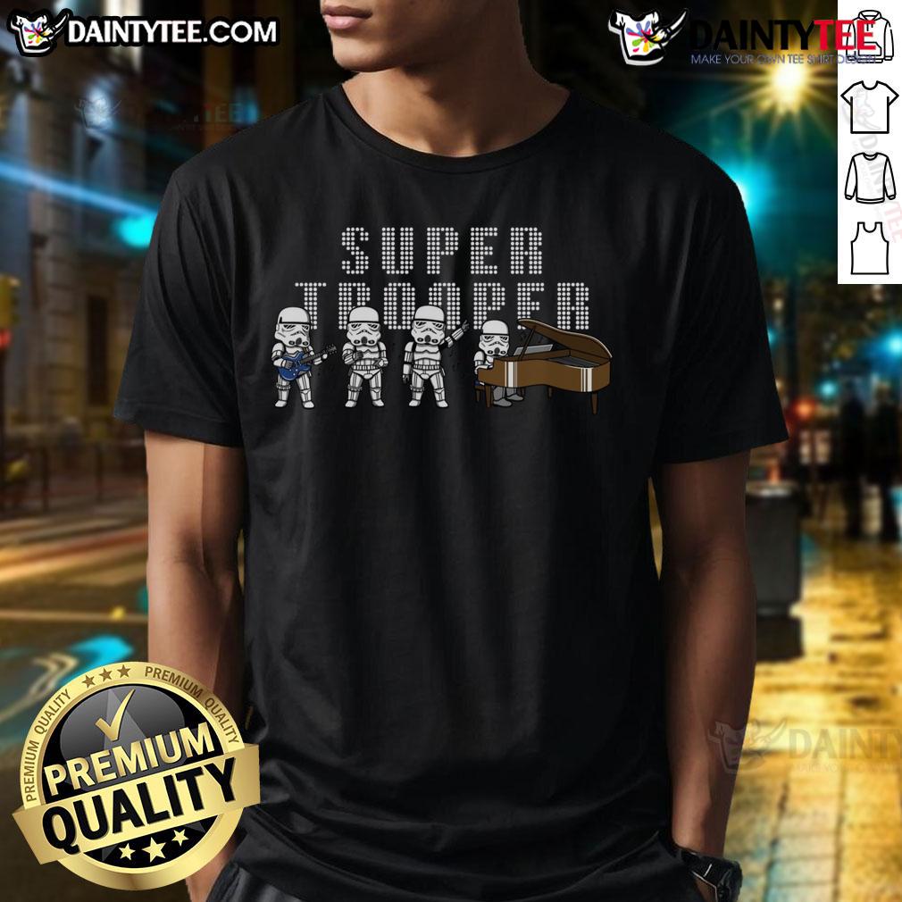Funny Star Wars Supertrooper Storm Trooper Band T Shirt Funny Star Wars Supertrooper Storm Trooper Band T-Shirt featuring a humorous design for fans of the iconic franchise.