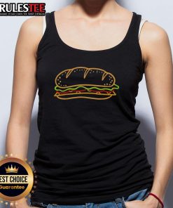 Funny sub sandwich food tank top featuring a humorous design perfect for sandwich lovers and casual wear.