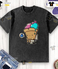 Funny Sweet Shit Ice Cream washed t-shirt design featuring playful ice cream graphics and vibrant colors.
