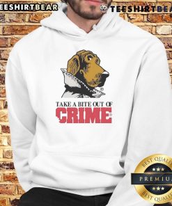 Funny Take A Bite Out Of Crime Hoodie featuring a playful design perfect for crime-themed humor lovers.