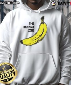 Funny The Banana Zone Hoodie featuring a vibrant banana graphic, perfect for casual wear and banana lovers.
