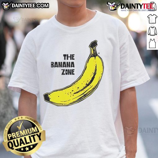 Funny The Banana Zone T-Shirt featuring a playful banana graphic and vibrant colors, perfect for quirky fashion lovers.