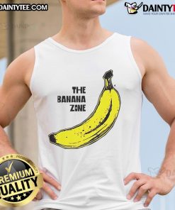 Funny The Banana Zone Tank Top featuring a playful banana graphic, perfect for summer fun and casual wear.