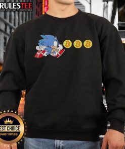 Funny Hedgehog Bitcoin Grab Sonic sweatshirt featuring a playful design perfect for crypto fans and gamers.