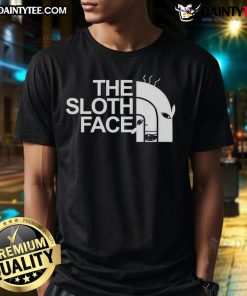 Funny The Sloth Face T-Shirt featuring a playful sloth graphic, perfect for sloth lovers and casual wear enthusiasts.