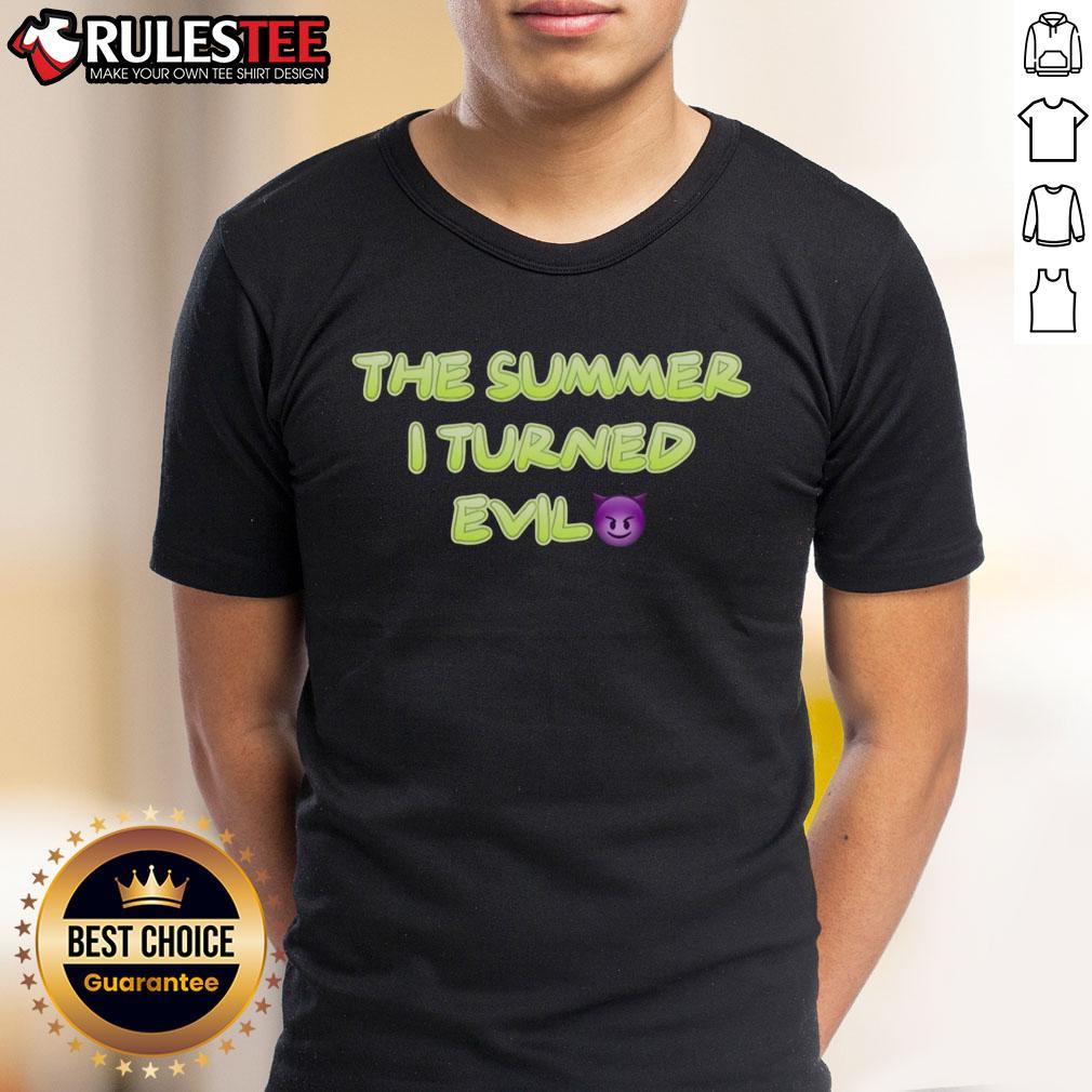 Funny The Summer I Turned Evil T Shirt Funny The Summer I Turned Evil T-Shirt featuring a quirky design perfect for fans of humor and summer-themed apparel.