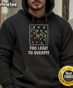 Funny Too Legit To Overfit Hoodie featuring a playful design in vibrant colors, perfect for casual wear and laughs.