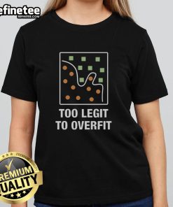 Funny Too Legit To Overfit Ladies Tee featuring a playful graphic design, perfect for casual wear and fitness enthusiasts.