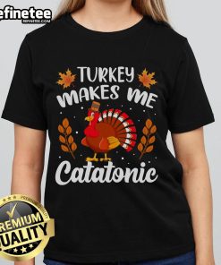 Funny turkey graphic on a ladies tee, perfect for Thanksgiving nap lovers who enjoy humor and comfort.