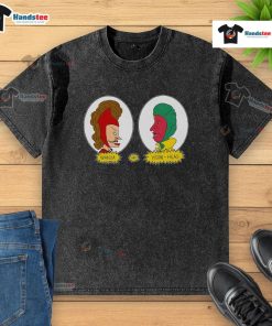 Funny Wanda and Vision Head Washed T-Shirt featuring a humorous design of the iconic Marvel characters in vibrant colors.