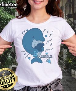 Funny whale graphic on a ladies tee, ideal for congratulating new parents with a playful touch.