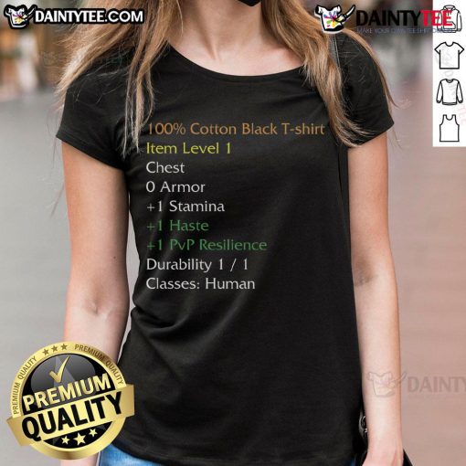 Funny WoW shirt stats for ladies featuring humorous gaming graphics and vibrant colors, perfect for World of Warcraft fans.
