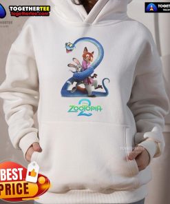 Funny Zootopia 2 Disney movie cartoon hoodie featuring vibrant characters and playful design for fans of all ages.