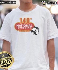 Alt Text: Good 140th Anniversary Logo National Bohemian T-Shirt featuring vintage design and bold graphics, perfect for fans.