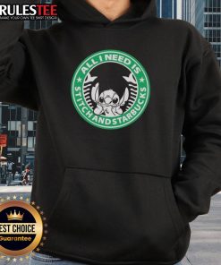 Cozy Good All I Need Is Stitch and Starbucks hoodie, perfect for Disney fans and coffee lovers alike.