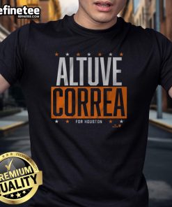 Good Altuve-Correa for Houston T-Shirt featuring bold graphics celebrating Astros players Altuve and Correa.