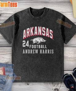 Good Andrew Harris Arkansas Razorbacks washed t-shirt featuring team logo, perfect for fans and casual wear.