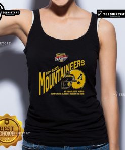 Good Appalachian State Mountaineers Football Dukes Mayo Classic 2025 helmet tank top showcasing team spirit and style.