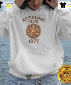 Good Astrology Club 1977 retro vintage zodiac hoodie featuring colorful zodiac signs and a stylish design.