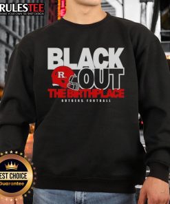 Rutgers Football sweatshirt showcasing 'Good Back Out' design, perfect for fans and alumni of the birthplace of Rutgers football.