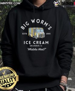 Alt Text: Good Big Worms Ice Cream Los Angeles LA 1995 hoodie featuring colorful design and bold graphics.