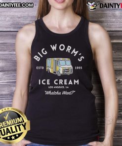 Good Big Worms Ice Cream tank top from Los Angeles, LA, 1995 featuring vibrant graphics and retro style.