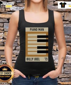 Good Billy Joel Piano Man tank top featuring vibrant design and lyrics, perfect for music lovers and fans of classic rock.