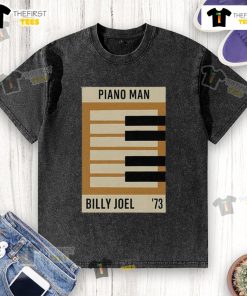 Good Billy Joel Piano Man washed t-shirt featuring classic music design, perfect for fans of the iconic singer-songwriter.