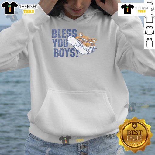 Good Bless You Boys Detroit Tigers hoodie featuring team colors and logo, perfect for fans supporting their favorite team.