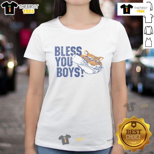 Good Bless You Boys Detroit Tigers ladies tee featuring a stylish design perfect for female fans of the team.