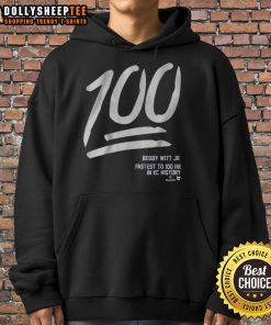 Good Bobby Witt Jr. 100 Hoodie featuring a stylish design perfect for fans of the Kansas City Royals and baseball enthusiasts.