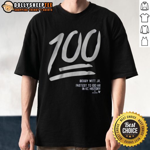 Good Bobby Witt Jr 100 T-Shirt featuring vibrant graphics celebrating the young baseball star's achievements.