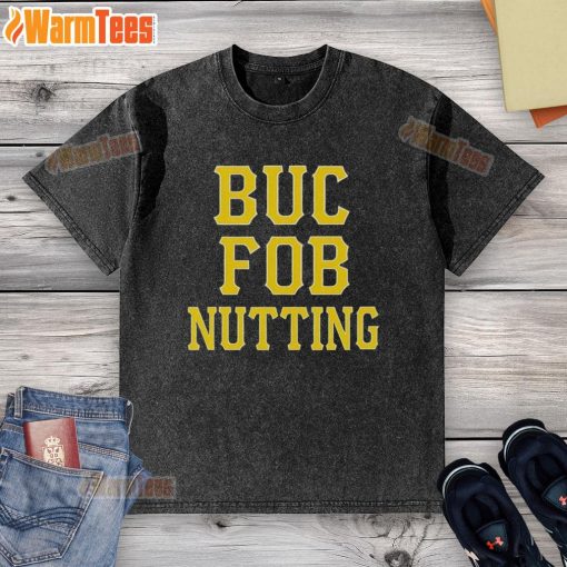 Good Buc Pob Nutting Washed T-Shirt in soft cotton, featuring a relaxed fit and vintage-style graphic design.
