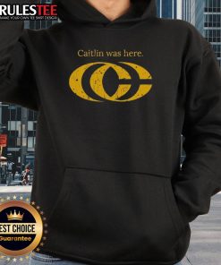 Caitlin Clark Was Here hoodie featuring CC logo, perfect for fans of Caitlin Clark and stylish sports apparel.