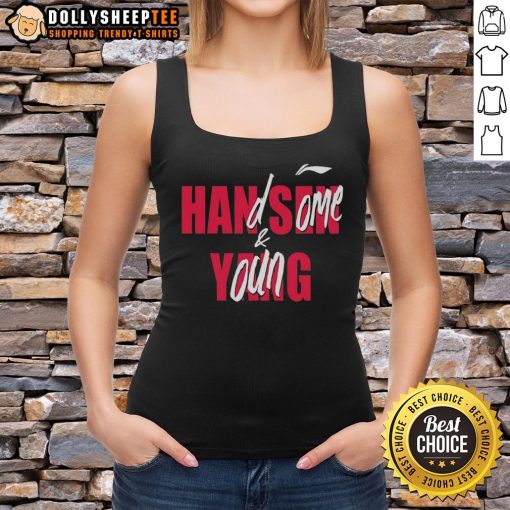 Young and handsome Casey Holdahl wearing a stylish tank top, showcasing a confident and relaxed summer look.