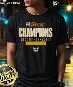 Good Charlotte Hornets 2025 Summer League Champions Victory In Vegas T-Shirt featuring team colors and logo design.