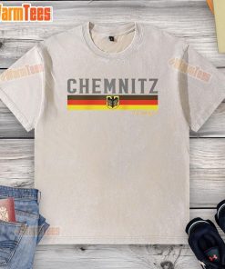 Good Chemnitz Germany flag washed t-shirt, featuring a vibrant design of the German flag on soft fabric.