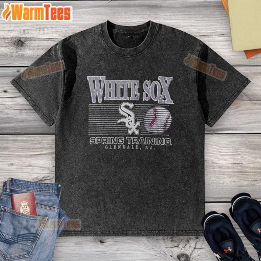 Good Chicago White Sox Spring Training washed t-shirt featuring a vintage logo, perfect for fans and casual wear.