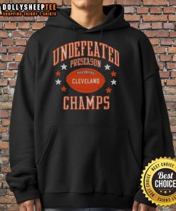Alt Text: Good Cleveland Undefeated Preseason Champions Hoodie in blue, showcasing team pride and stylish comfort.