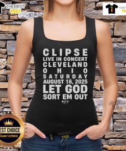Good Clipse Let God Sort Em Out Event Cleveland OH 2025 tank top featuring vibrant graphic design and comfortable fit.