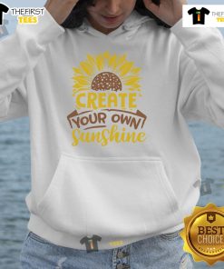Good Create Your Own Sunshine Sunflower Hoodie featuring a vibrant sunflower design, perfect for casual wear.