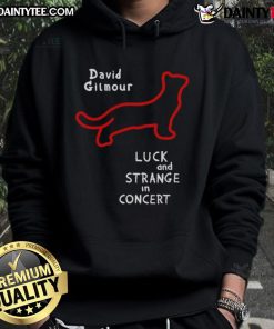 Good David Gilmour hoodie featuring red lights and a black cat design, perfect for music fans and fashion lovers.