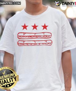 Good DC Flag Sub Sandwich T-Shirt featuring a colorful graphic of a sub sandwich with the DC flag design.